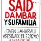 JUSTICIA PARA SAID DAMBAR!! Concentración en Valladolid, viernes 23/12, plaza Fuente Dorada,19:30horas